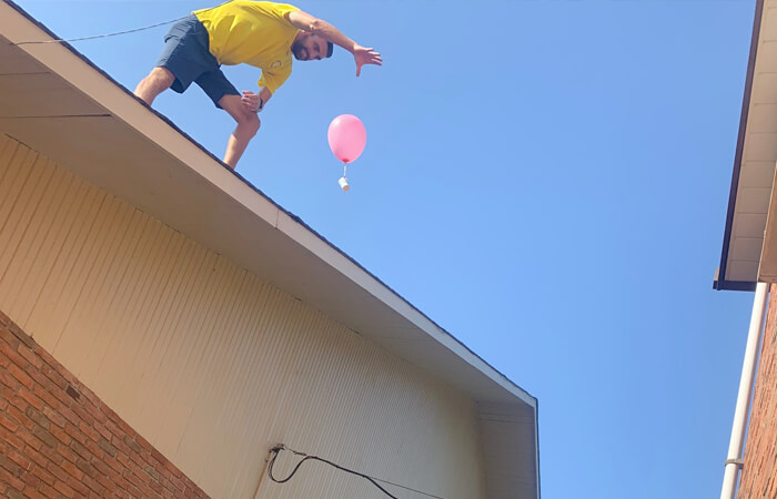 teacher dropping ballon