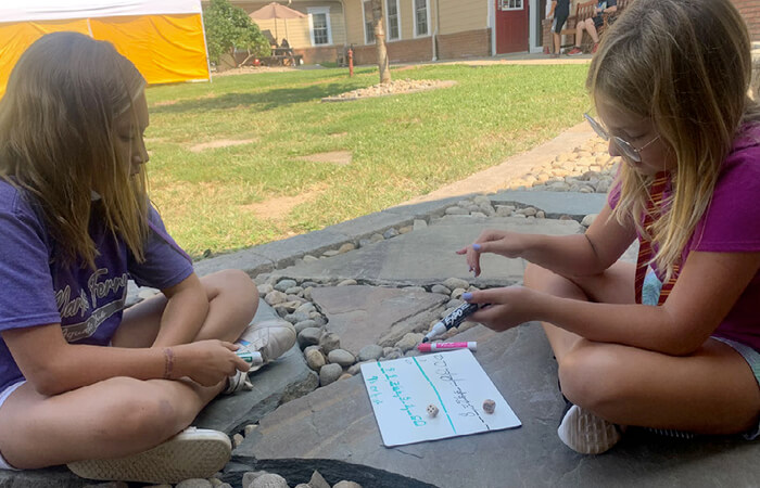 kids outdoor math